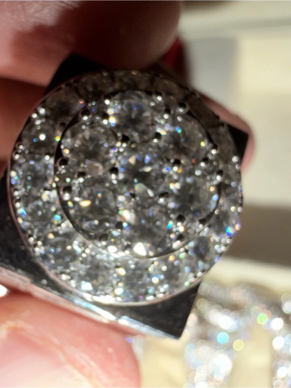 925 silver moissanite ring with 4.00ctw